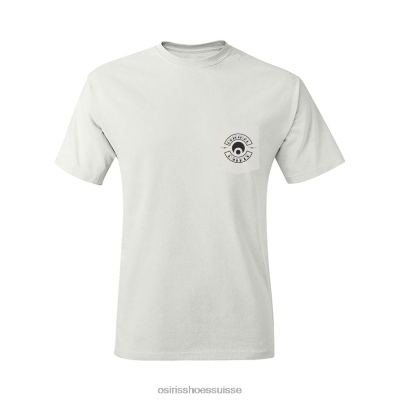 Osiris TD8N652 vêtements t-shirt à poche original sin blanc